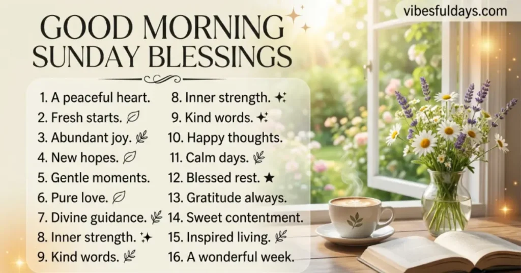 Short & Sweet Good Morning Sunday Blessings (1–16)