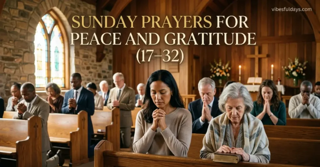 Sunday Prayers for Peace and Gratitude (17–32)