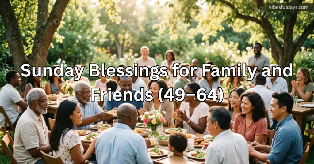 Sunday Blessings for Family and Friends (49–64)