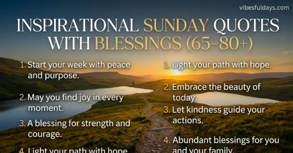 Inspirational Sunday Quotes with Blessings (65–80+)
