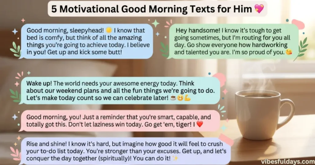 5 Motivational Good Morning Texts for Him