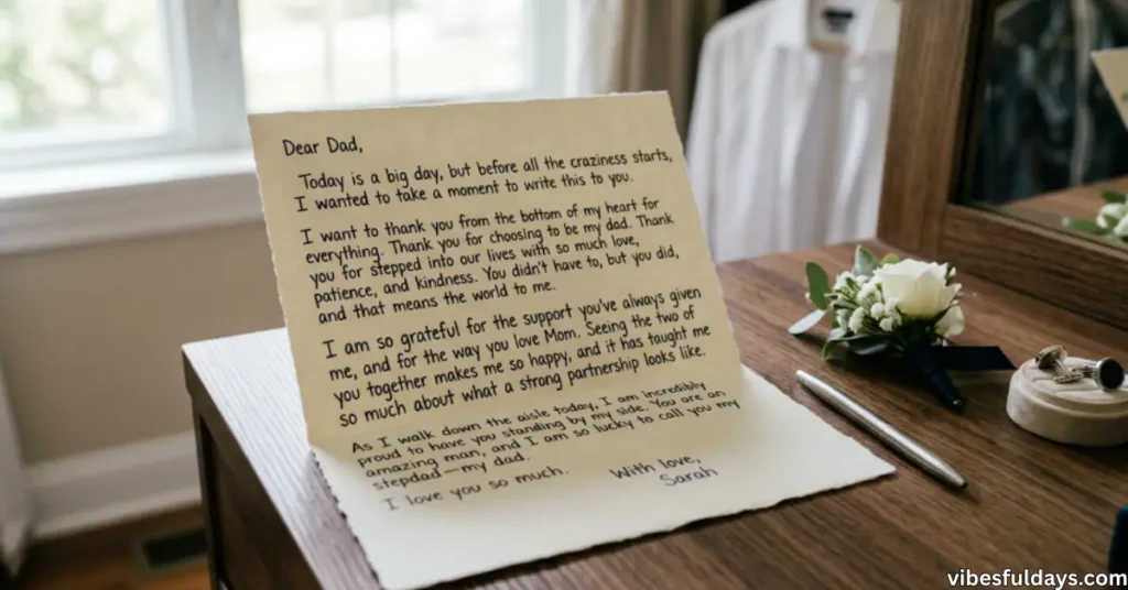 Wedding Day Letter to My Stepdad