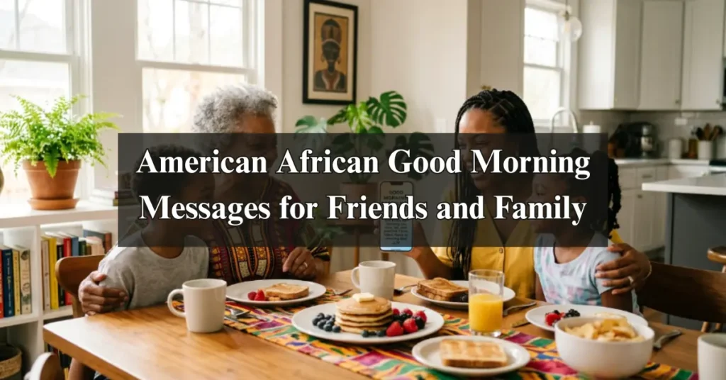 American African Good Morning Messages for Friends and Family