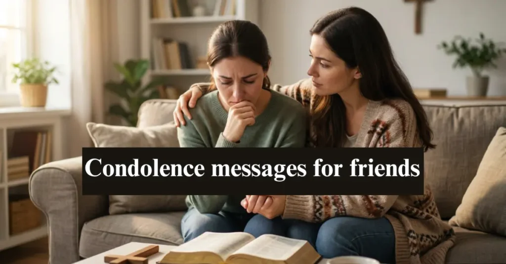Condolence messages for friends