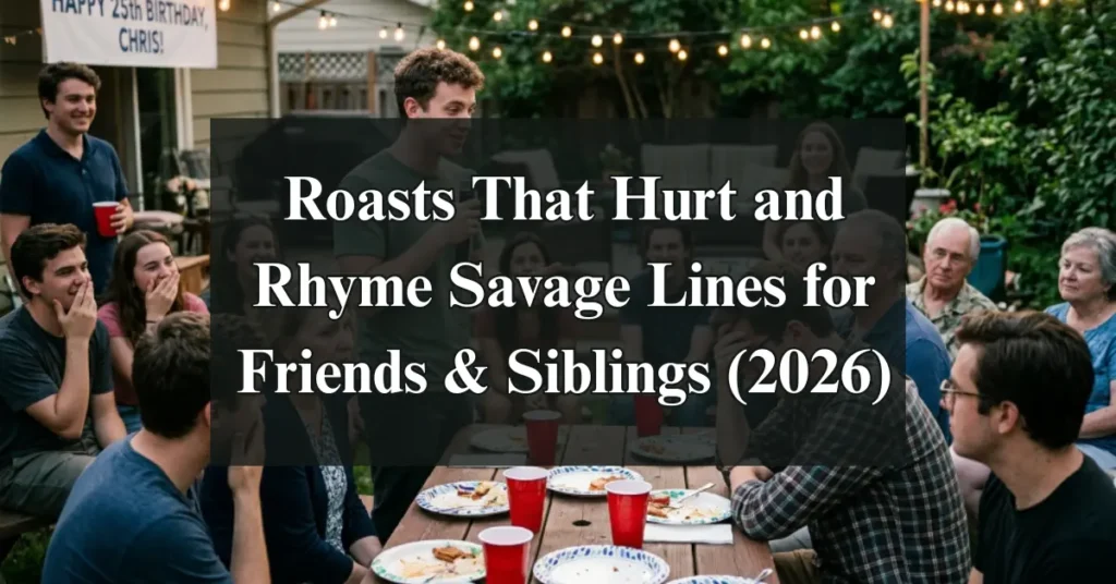 200+ Roasts That Hurt and Rhyme Savage Lines for Friends & Siblings (2026)