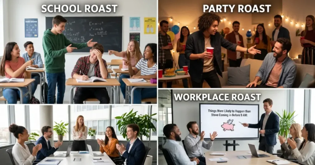 Situational Roasts: School, Party, or Workplace