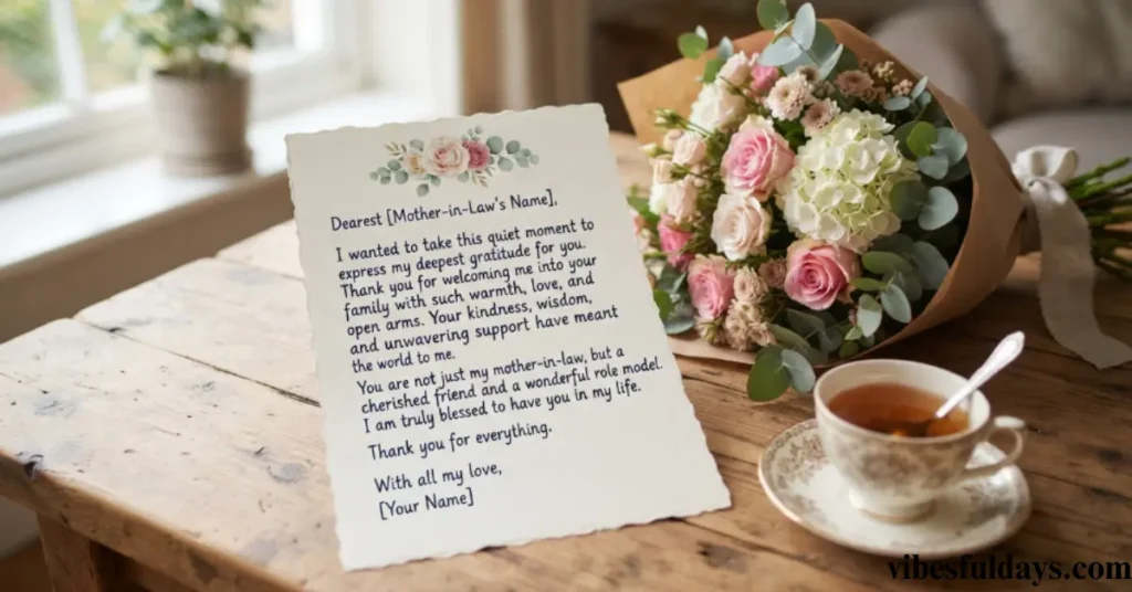 Extended Heartfelt Message for Mother-in-Law
