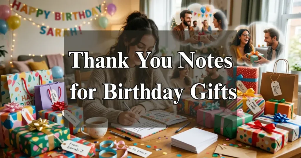 Thank You Notes for Birthday Gifts