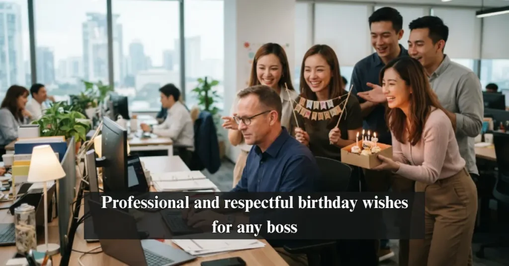 Professional and respectful birthday wishes for any boss