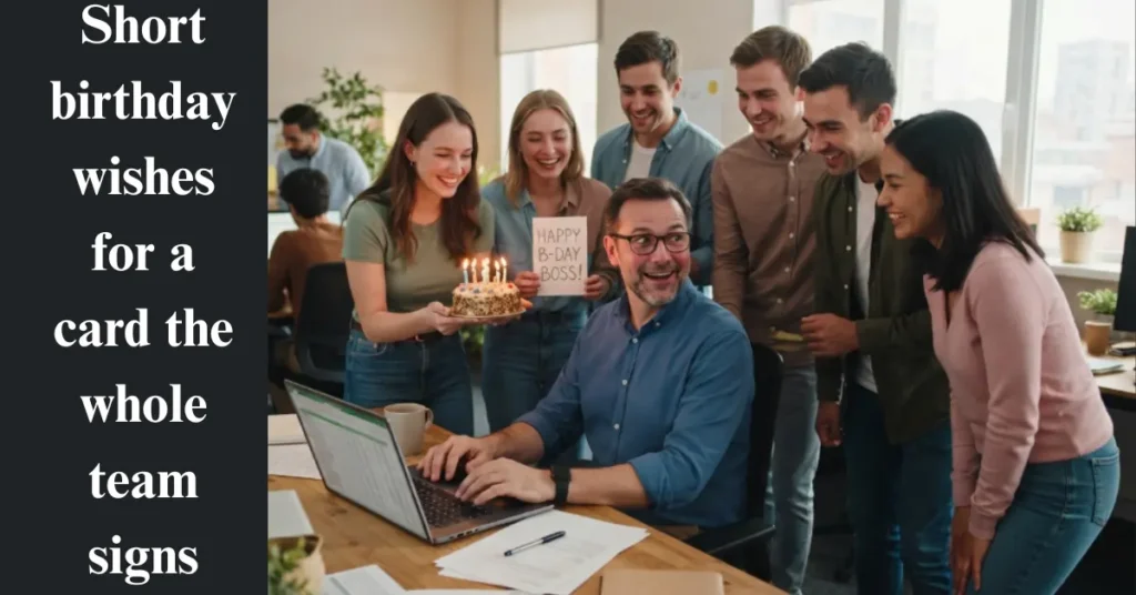 Short birthday wishes for a card the whole team signs