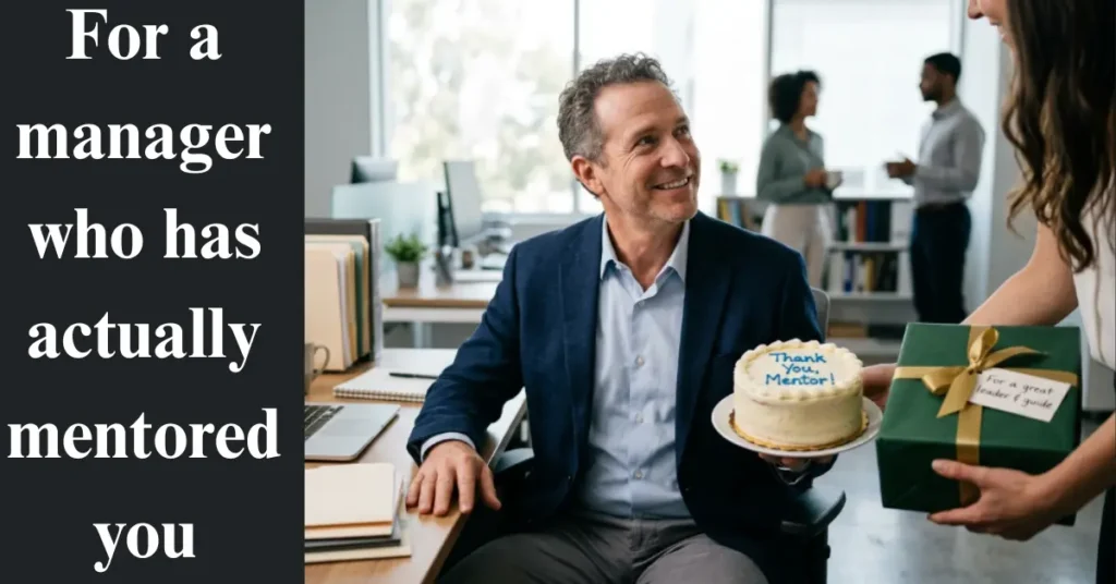For a manager who has actually mentored you