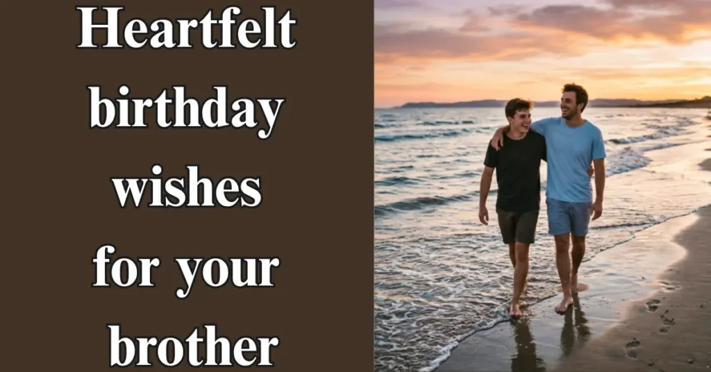 Heartfelt birthday wishes for your brother
