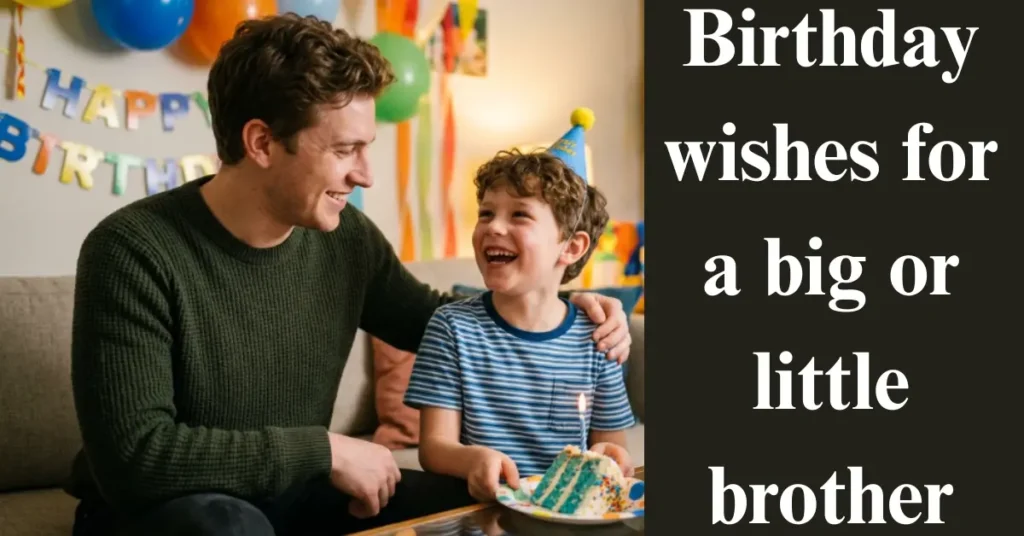 Birthday wishes for a big or little brother