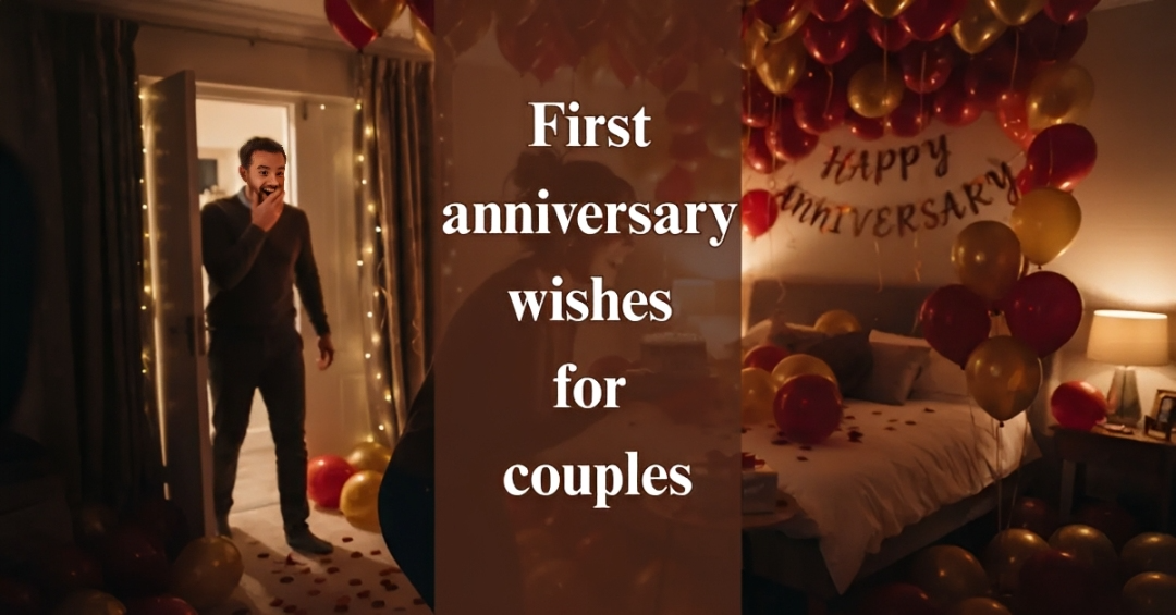 First Anniversary Wishes for Couples [Heartfelt & Romantic]