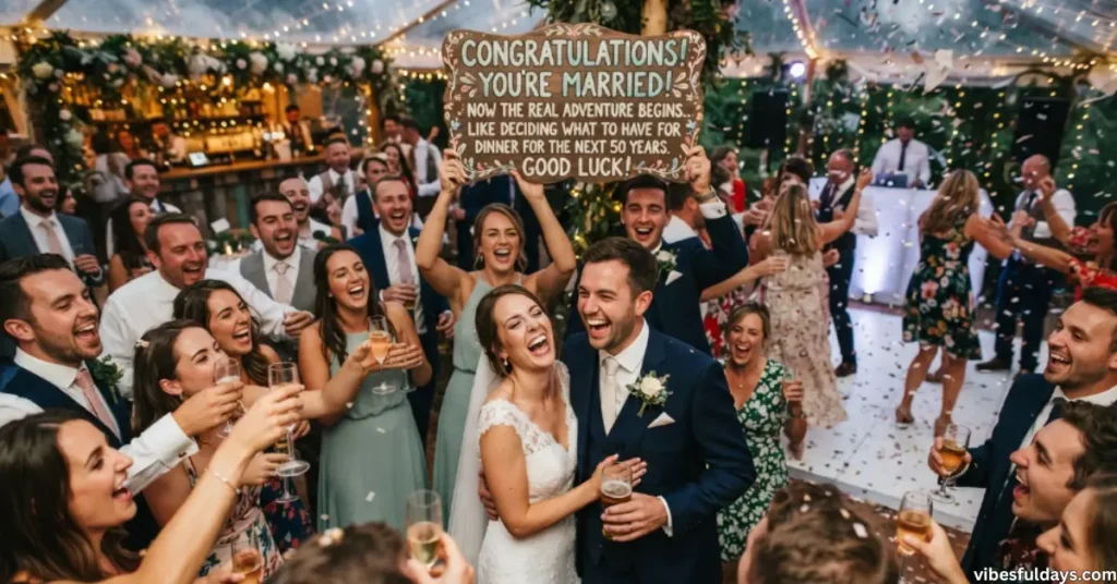 Funny Greeting Card Quote for Newlywed Couple