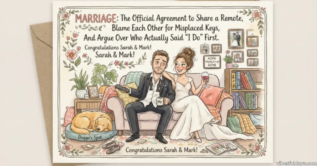 Marriage Humor for Wedding Card
