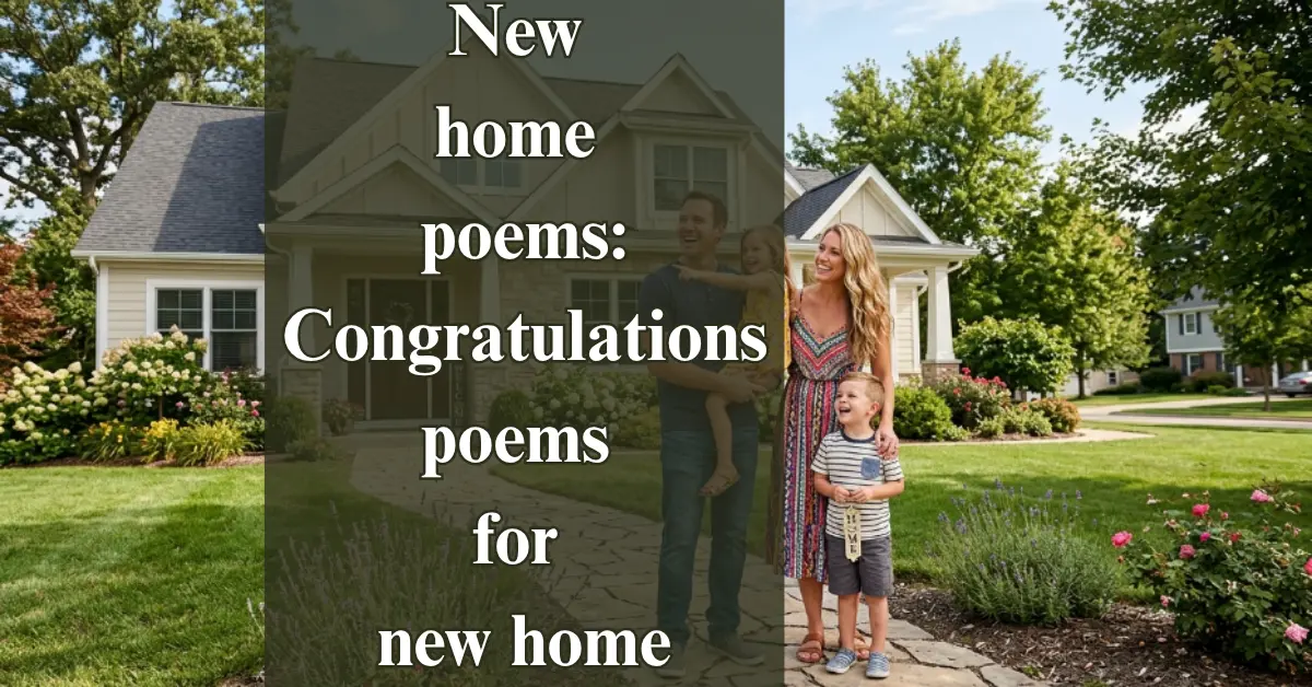 New Home Poems: Congratulations for New Home [Heartfelt]
