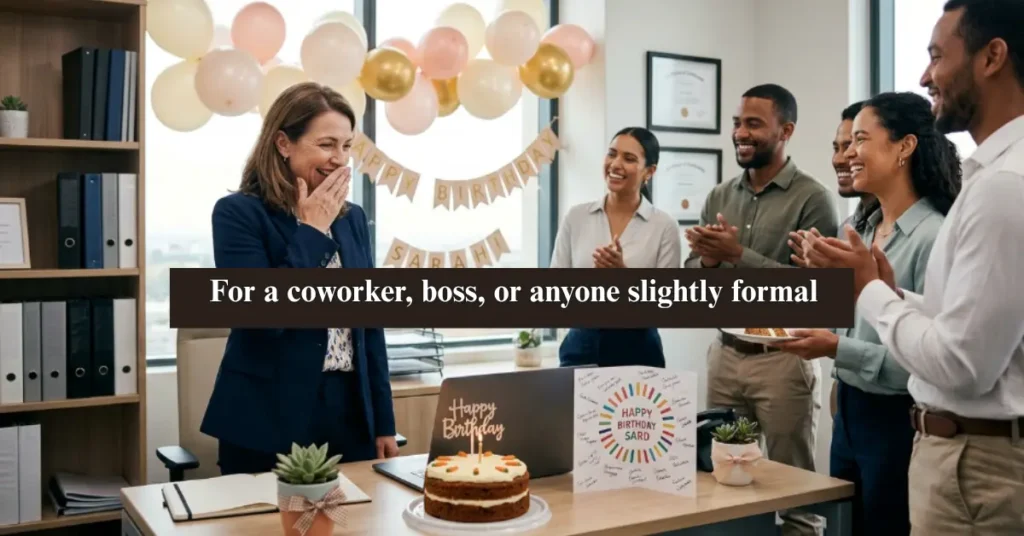 For a coworker, boss, or anyone slightly formal