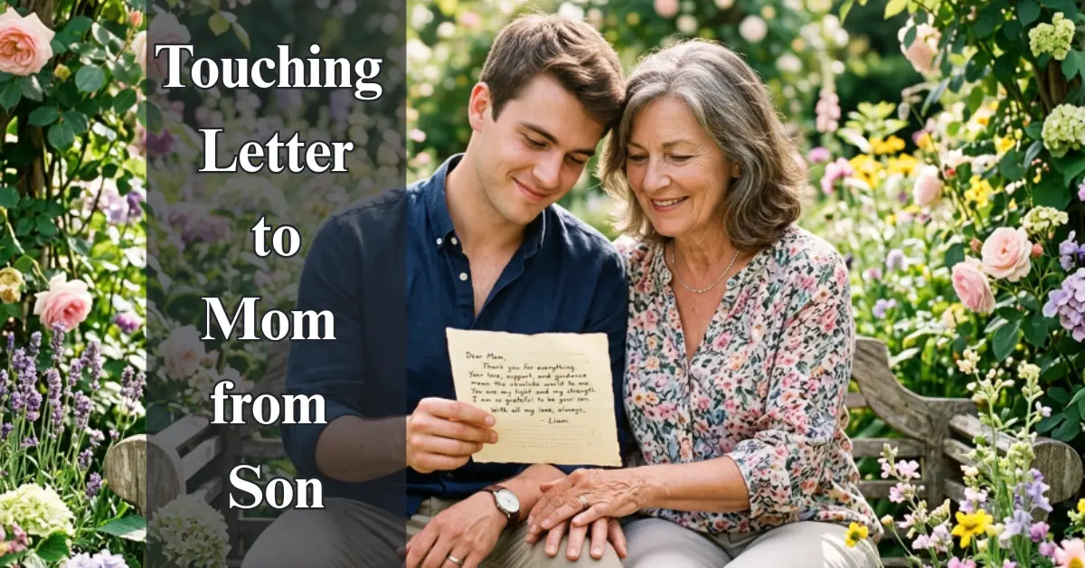 Touching Letter to Mom from Son [Mother-Son Bond]