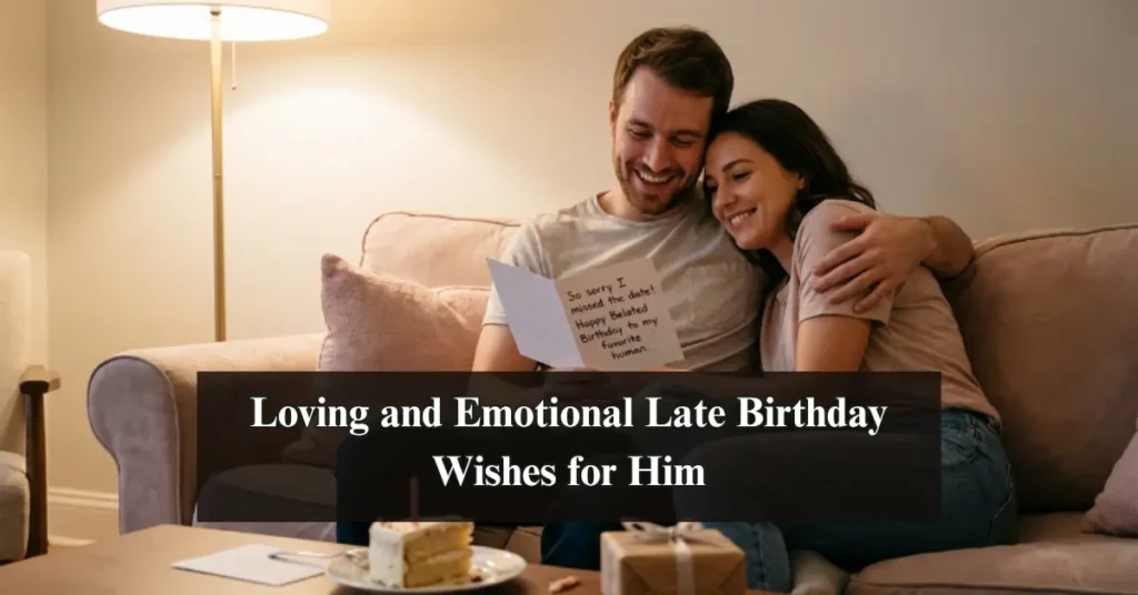 Loving and Emotional Late Birthday Wishes for Him
