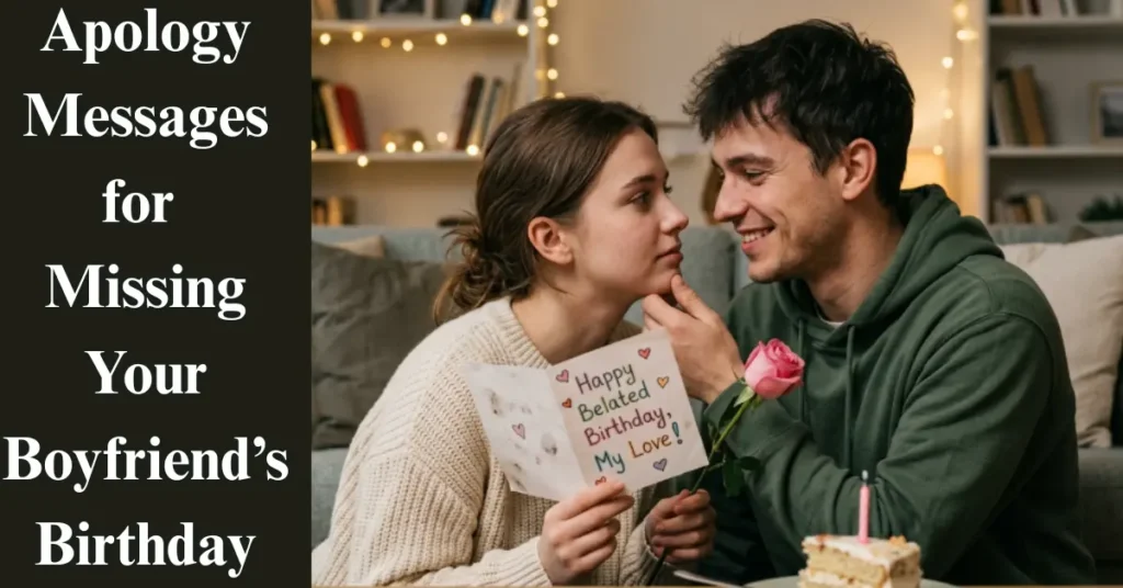 Apology Messages for Missing Your Boyfriend’s Birthday