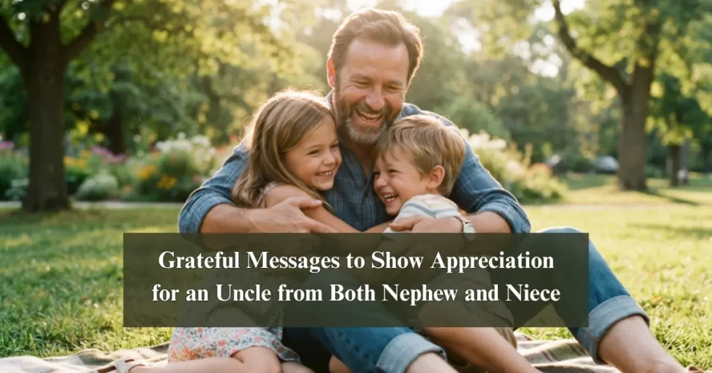 Grateful Messages to Show Appreciation for an Uncle from Both Nephew and Niece
