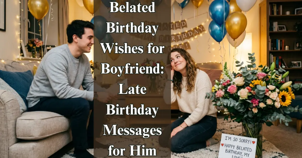 Belated Birthday Messages for Him [Romantic & Cute]