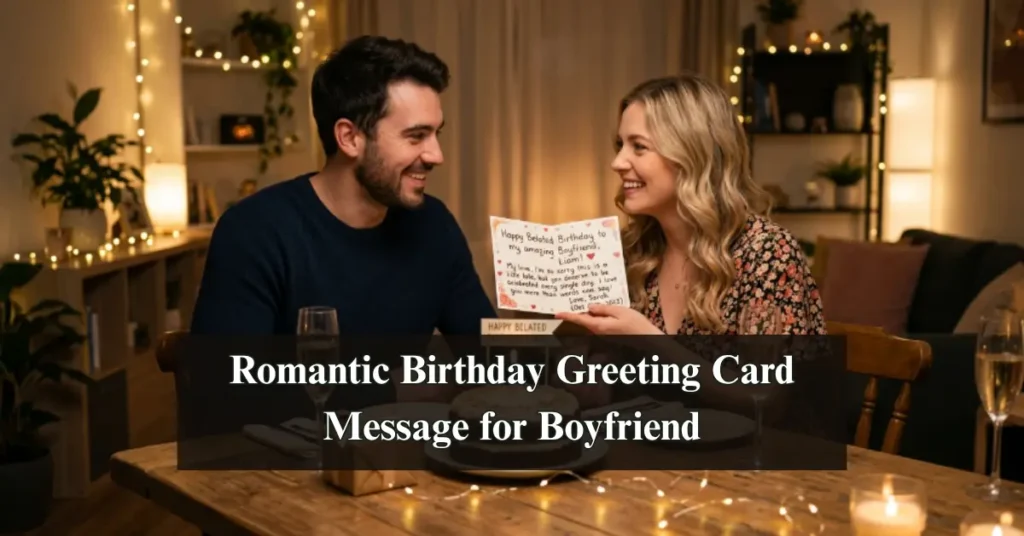 Romantic Birthday Greeting Card Message for Boyfriend