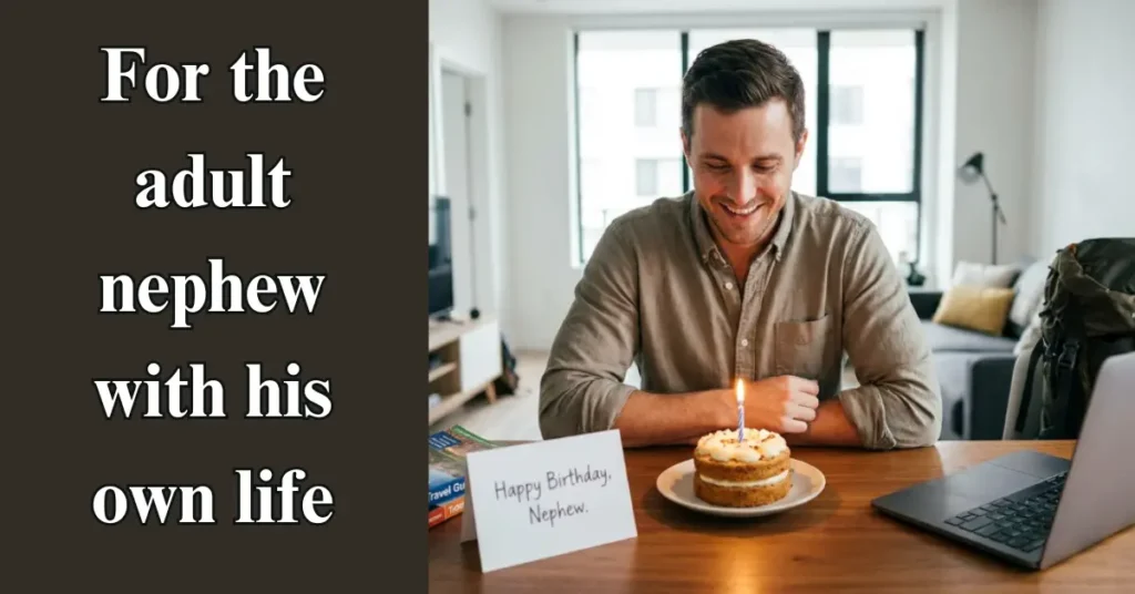 For the adult nephew with his own life
