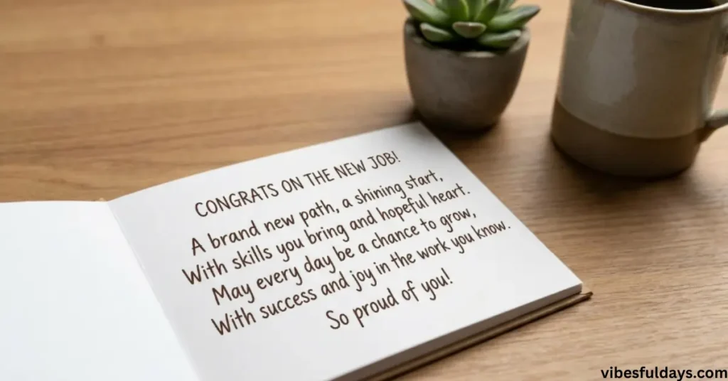 Congratulations for new job