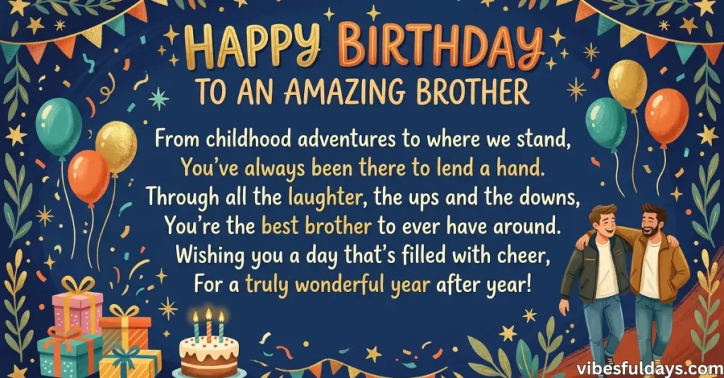30+ Birthday Poems for Brother