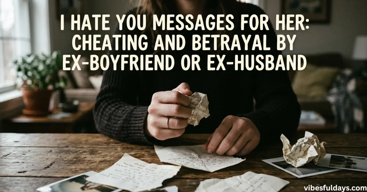 I Hate You Messages for Her [After Betrayal]
