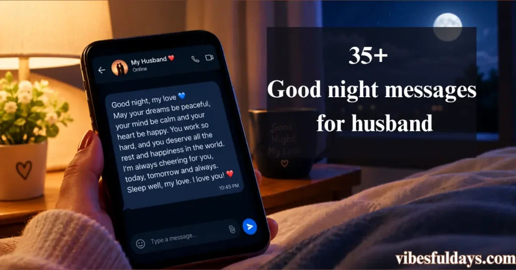 35+ Good night messages for husband