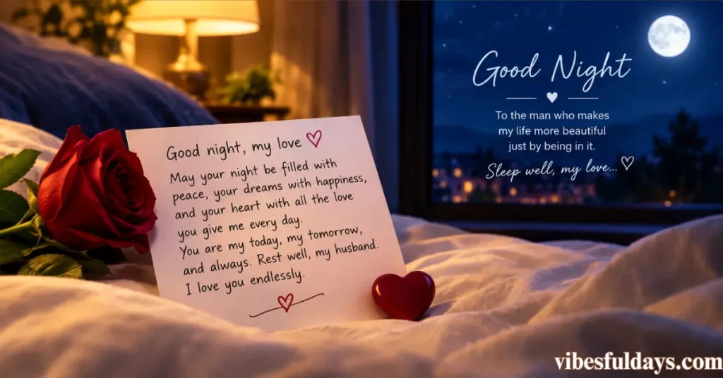 35+ Good night messages for husband
